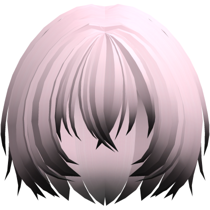 moe fluffy short shy nerdy hair pink black Roblox item