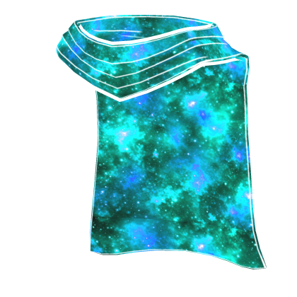 Cartoony Cyan Galaxy Cape 🌌