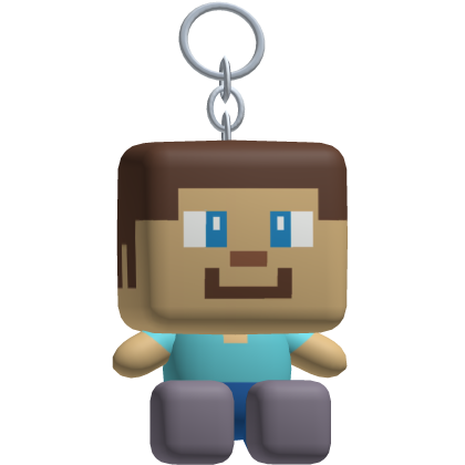 Pixel Steve Keychain