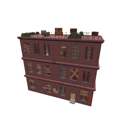Ruined apartment building