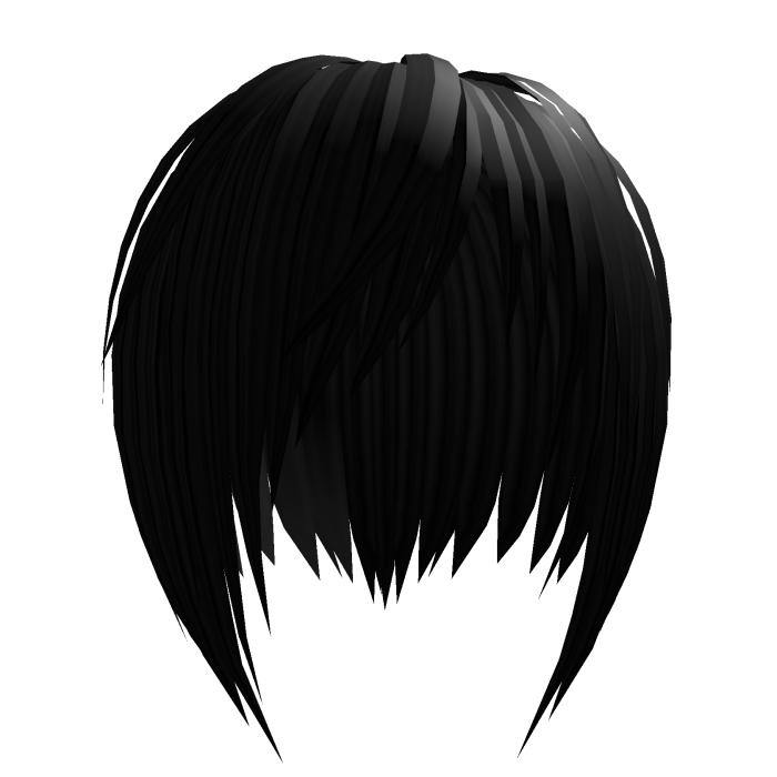 Niche Messy Emo Boy Hair In Black