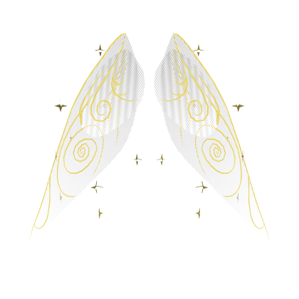 White Gold Tinkerbell Pixie Wings