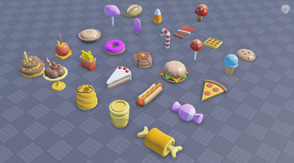 Snacks (x20) - Low Poly preview 3