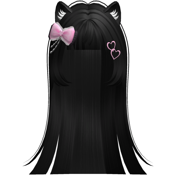 Black Cute Moe Kitty Cat Hair