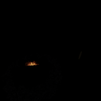 Night time campfire