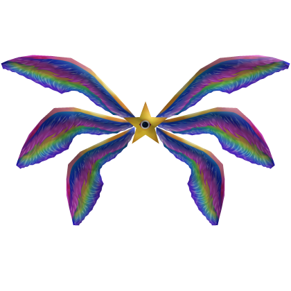 Weirdcore Rainbow Seraphim Angel Wings