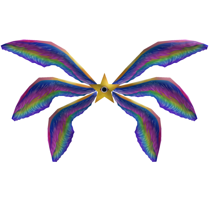 Weirdcore Rainbow Seraphim Angel Wings