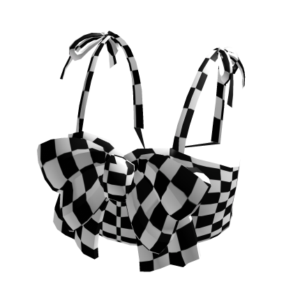 Checkered Bow Top