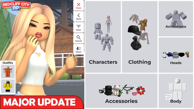 AVATAR EDITOR UPDATE - Redcliff City RP