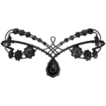 Black Diamond Flowers Fairy Tiara