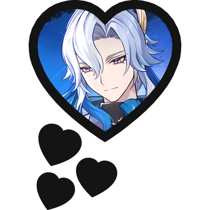 Neuvillette Thinking Hearts Genshin Impact