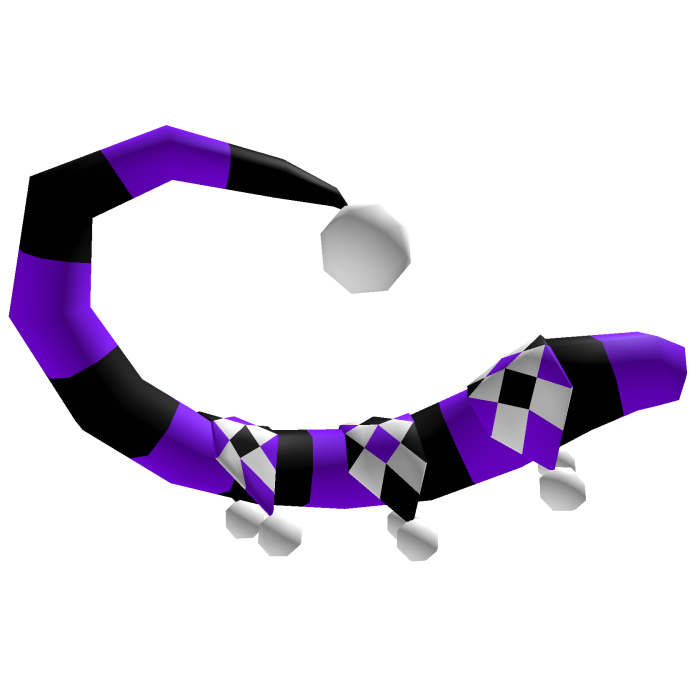 Halloween Jester Tail (Black & Purple)