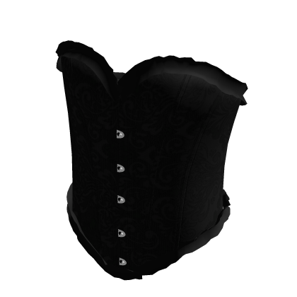 Goth Black Ruffle lace corset top - DRESSX