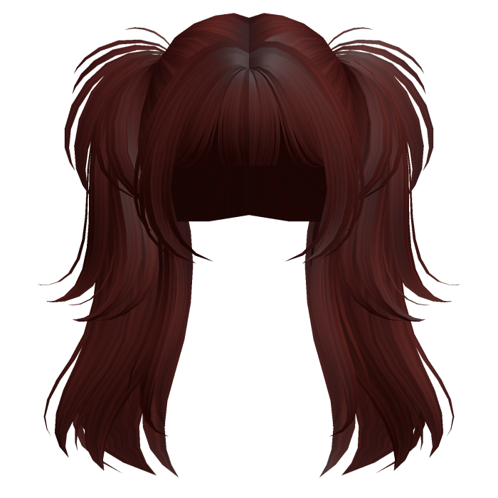 Cute Gyaru Messy Pigtails (Red)