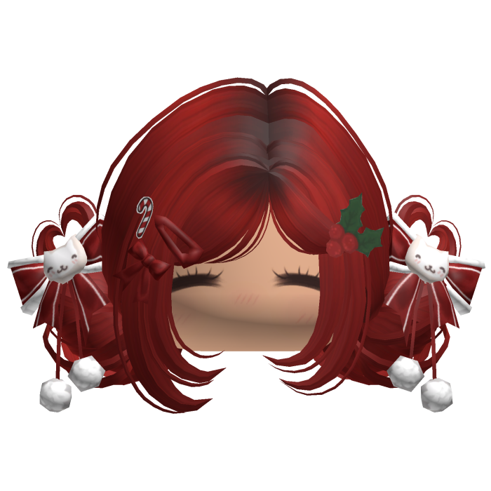 ♡ Christmas Buns w/ Bows (Red)