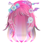Cute Pastel Goth Long Whimsy hair in pink
