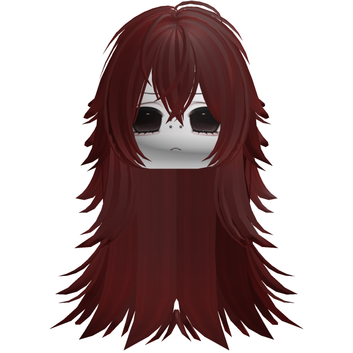Vkei Moe Red Messy Long Hair