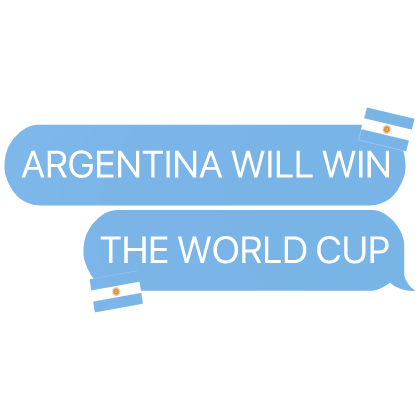 argentina will win the world cup messi flag text Roblox item