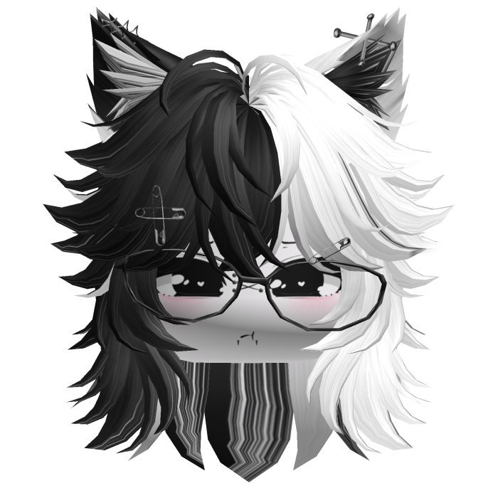 Moe Furry Wolfcut (Black&White)