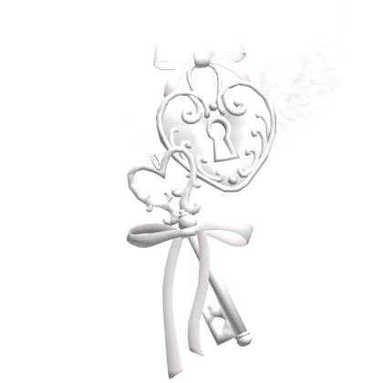 ♱ Angelic Wings Bow Cutesy Locket Hair Clip