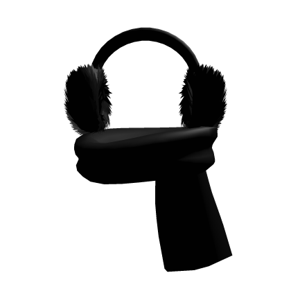 Black Winter Earmuffs + Scarf Roblox item