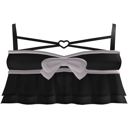♡ cutesy ruffled babydoll top in black 