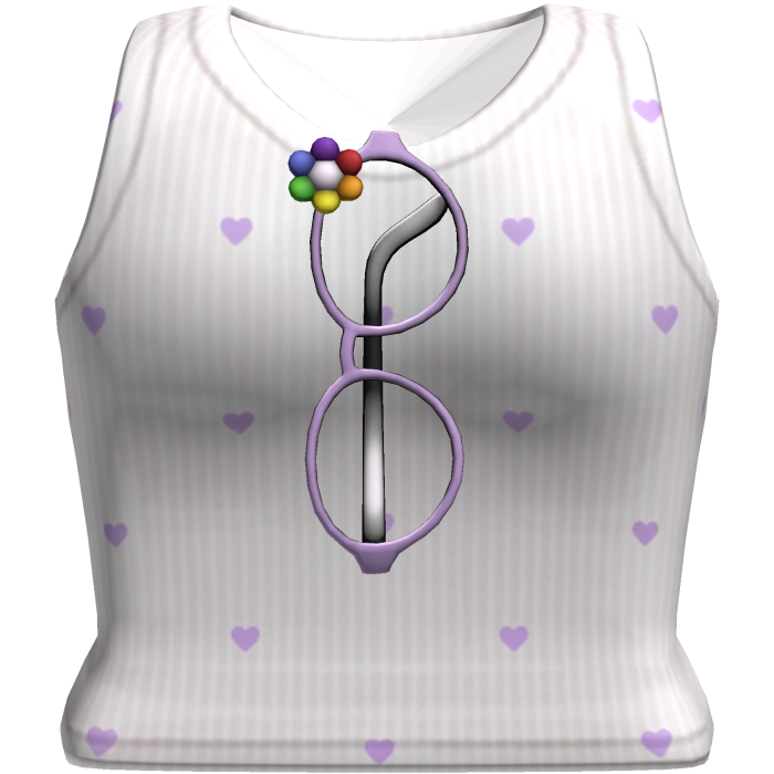 Cute Heart Top Flower Glasses