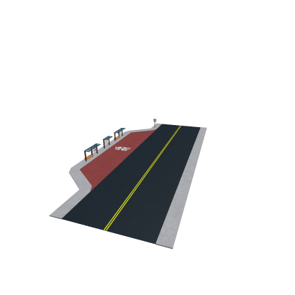 Road with bus stop