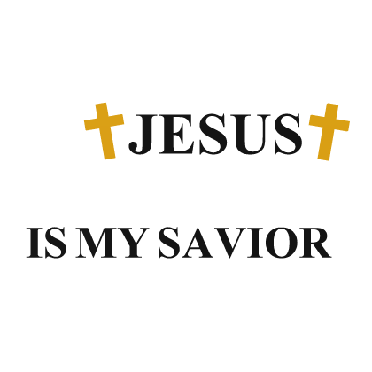 Jesus is my savior text bubble