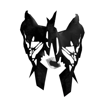Black Broken Cursed Skull Hair Accessory Roblox item