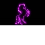 Neon Purple Horses