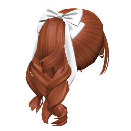 Soft Wavy Flowy Ponytail w/ Bow (Ginger) Roblox item