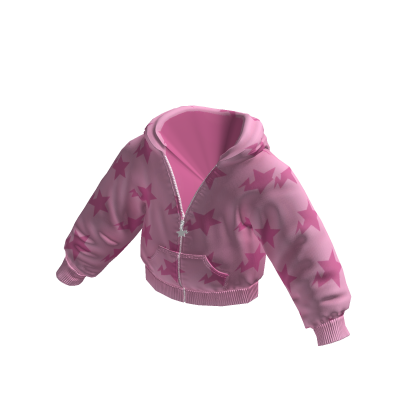 Star Zip Hoodie Pink thumbnail