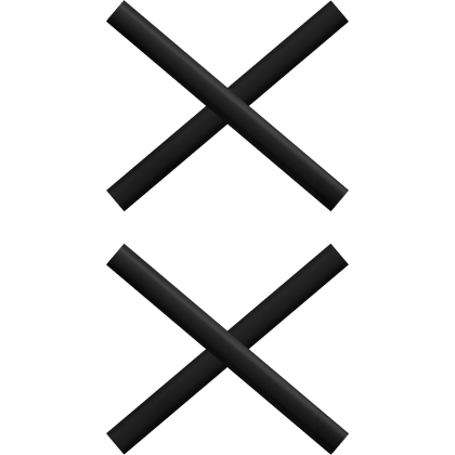 ૮꒰◞ ˕ ◟꒱ა black XX double cross hair clips ♡ Roblox item