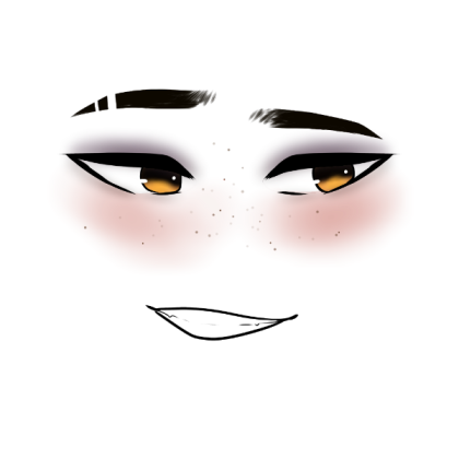 | Smug | ( boy face/ makeup ) Roblox decal