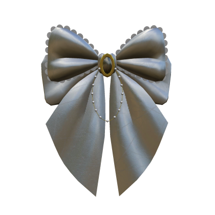 Silver Kawaii Hair Bow Roblox item