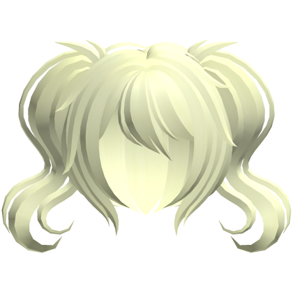 fluffy moe short swirly pigtails yellow