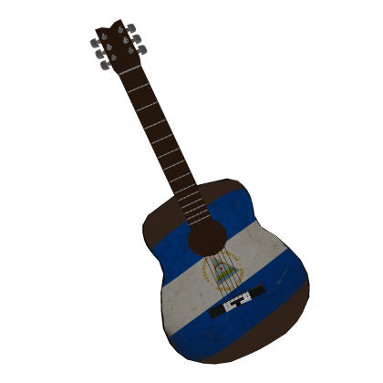 Guitarra con la Bandera de Nicaragua