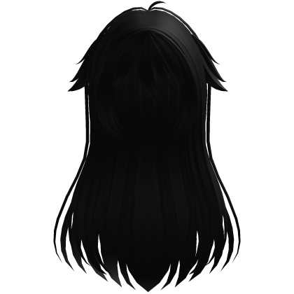 ♡ Black Cute Kitty Wispy Messy Hair Roblox item