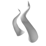 Trickster Horns Ghost White