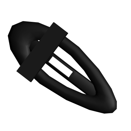black i initial hair clip Roblox item