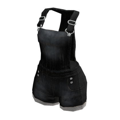Black Overall Shorts Denim thumbnail