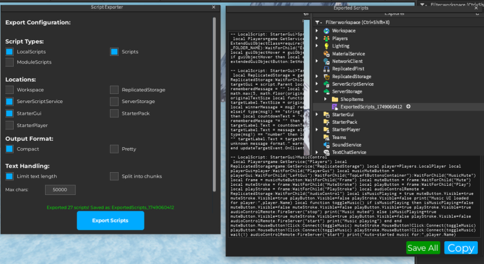 Script Exporter Pro preview 2