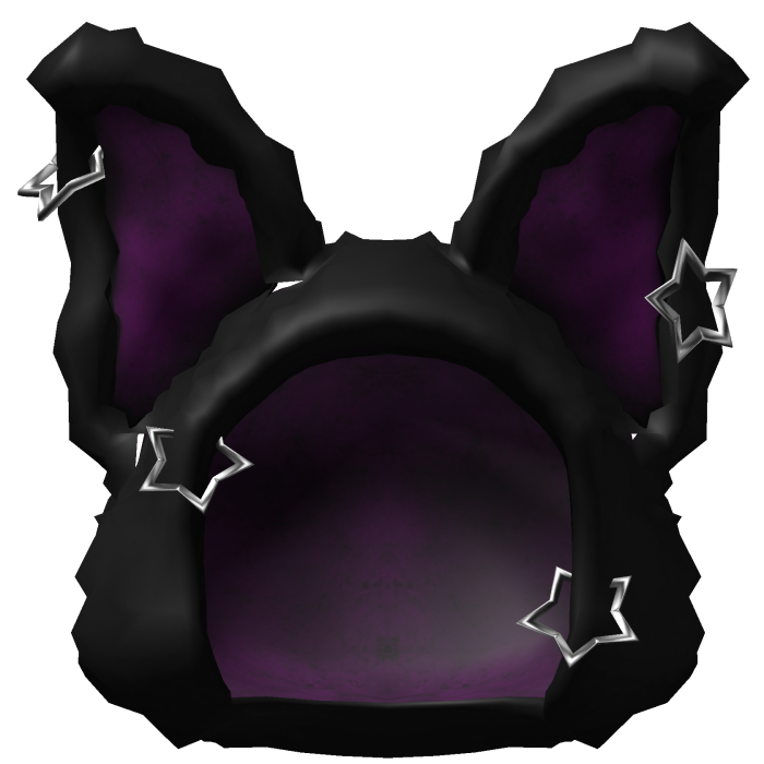 Purple Fuzzy Bunny Black Hood
