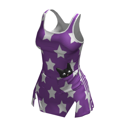 🌺Baddie star Striped Cat Mini Dress[SUSIE] thumbnail