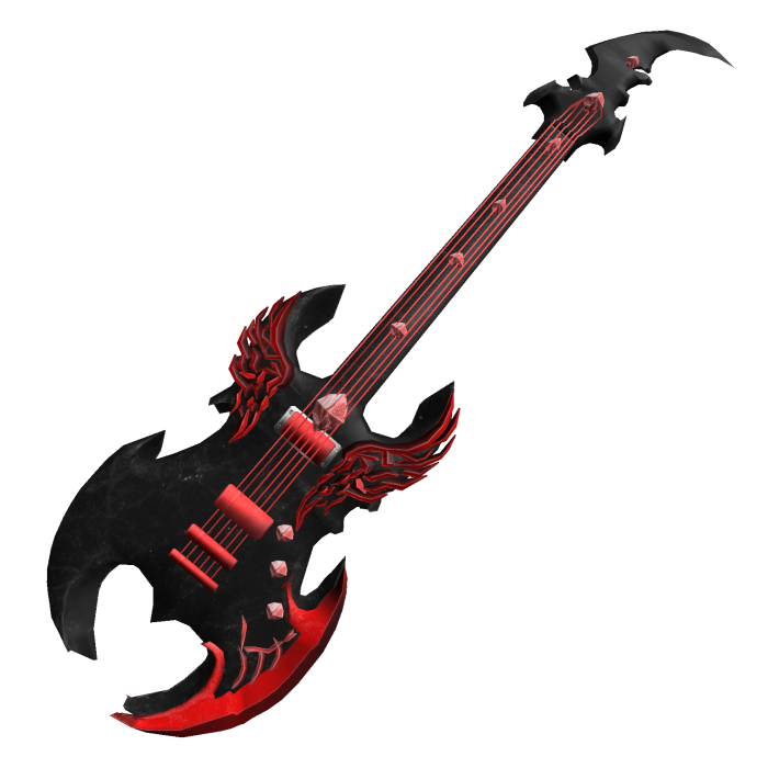 Red and Black Metal Guitar