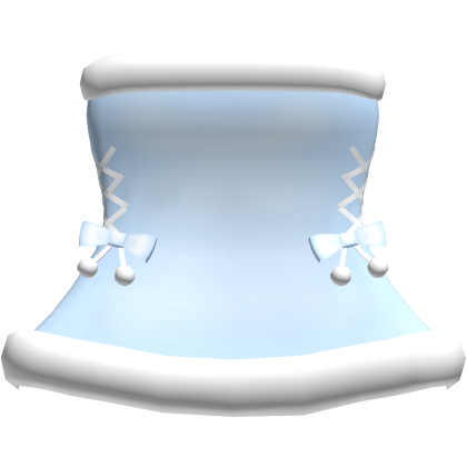 Cute Blue Fuzzy Winter Dress Roblox item