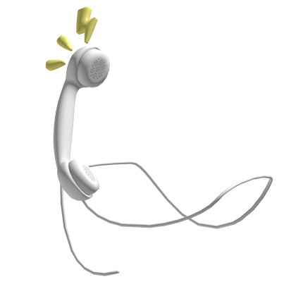 white cute wired telephone