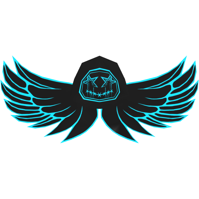 Cartoony Black & Blue Hood Chains Wings Aura Combo