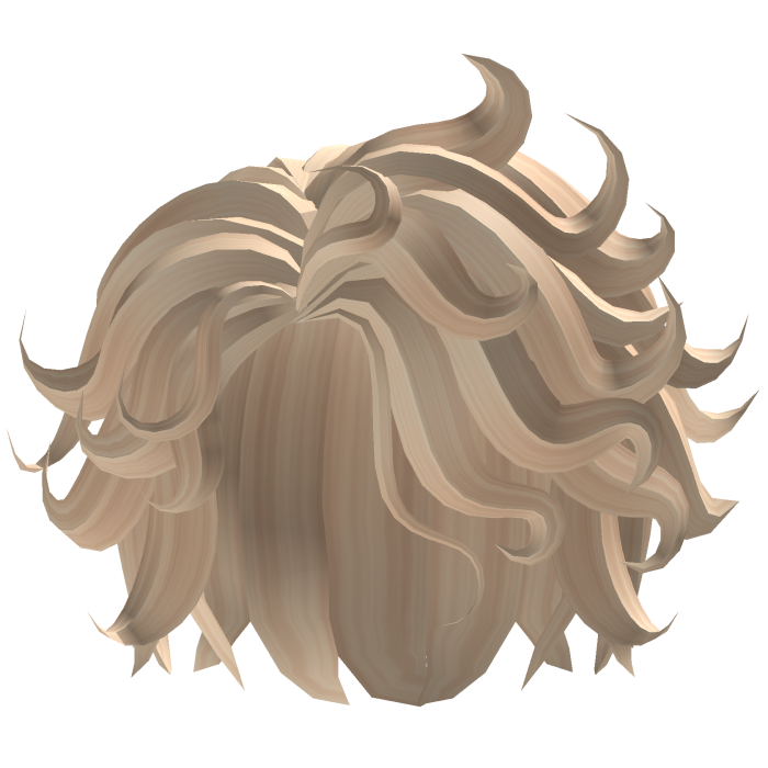 Messy Short Swirly Curly Bob, Blonde